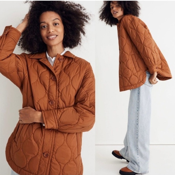 Madewell Jackets & Blazers - Madewell Quilted Jacket in Rust Brown XS